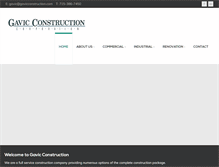 Tablet Screenshot of gavicconstruction.com